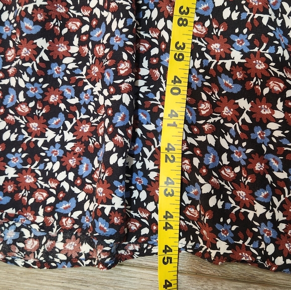 Zara Multicolor Floral Long Sleeve Maxi Dress Size Large - Picture 6 of 10